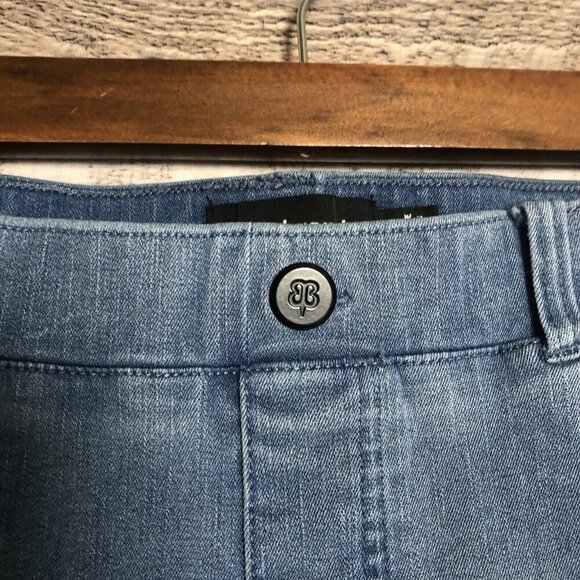 Betabrand Jeans Womens Medium Petite Blue Ankle Cropped Stretch Denim Pull On - Picture 5 of 10